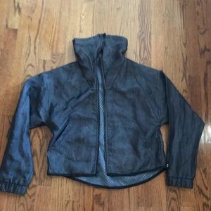Champion shimmery black cropped jacket